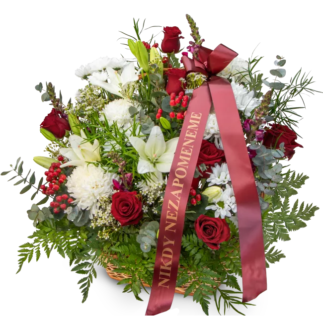 Smuteční květinový koš